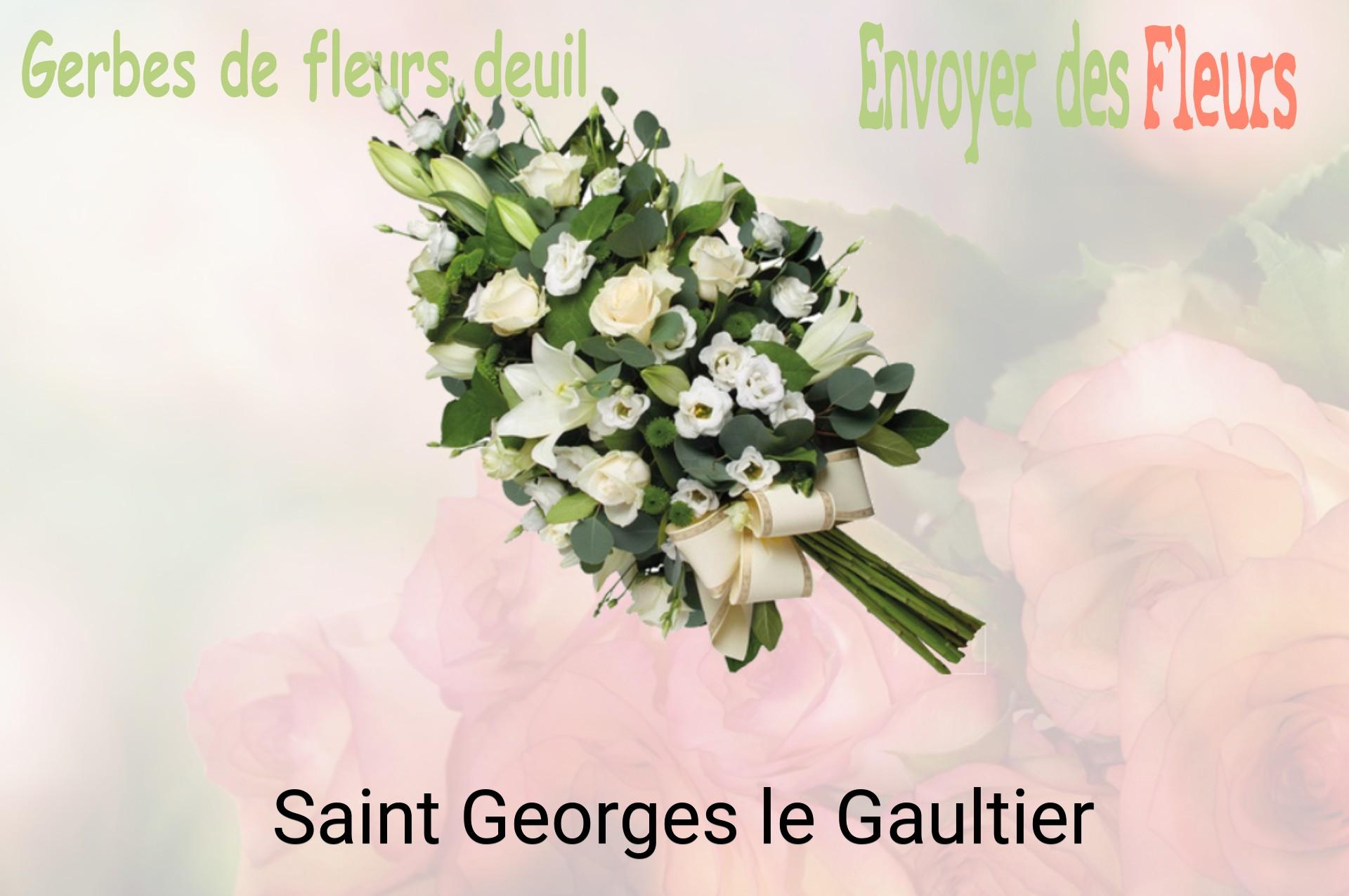 Gerbe de fleurs de deuil livrée à Saint-Georges-le-Gaultier